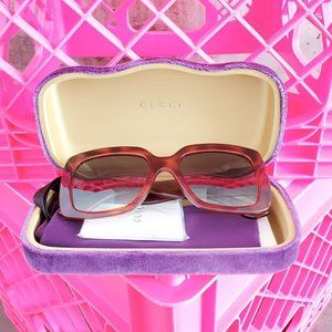 Gucci Havana Square Sunglasses